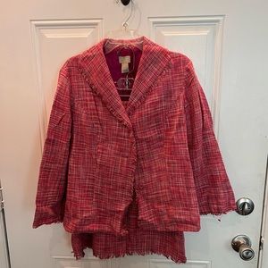 Sigrid Olsen Sport pink skirt suit size 4